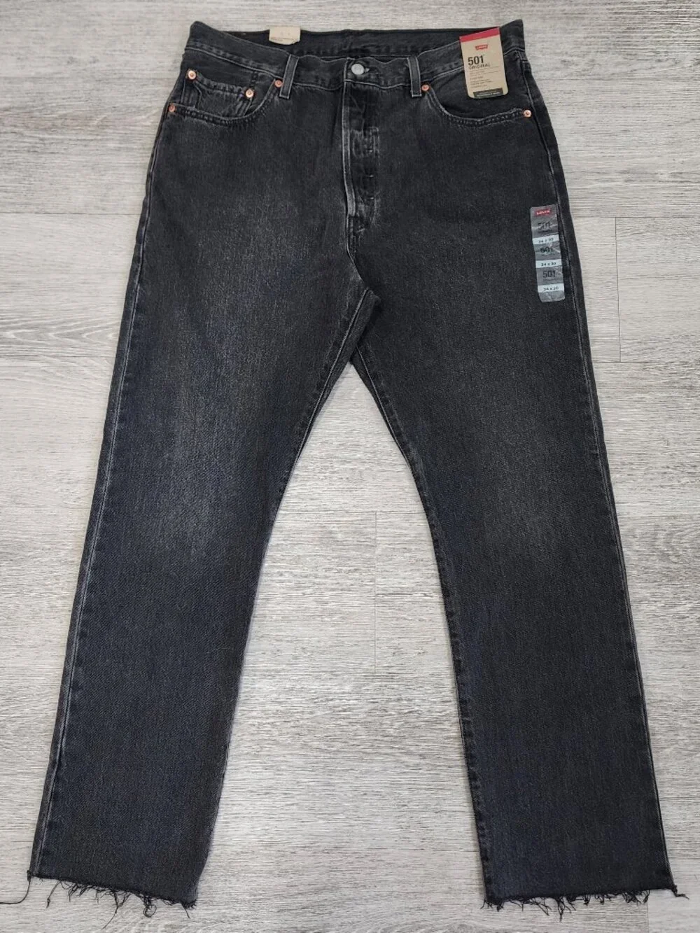 Levi's 501 Original Denim Jeans Straight Leg Button Fly Men's W34 L30 Cotton NWT